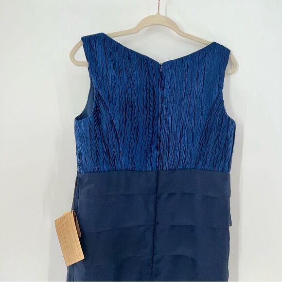 Light in the Box Formal Deep Blue Dress w/Tiered Skirt Textured Crimped Bodice - Picture 5 of 10
